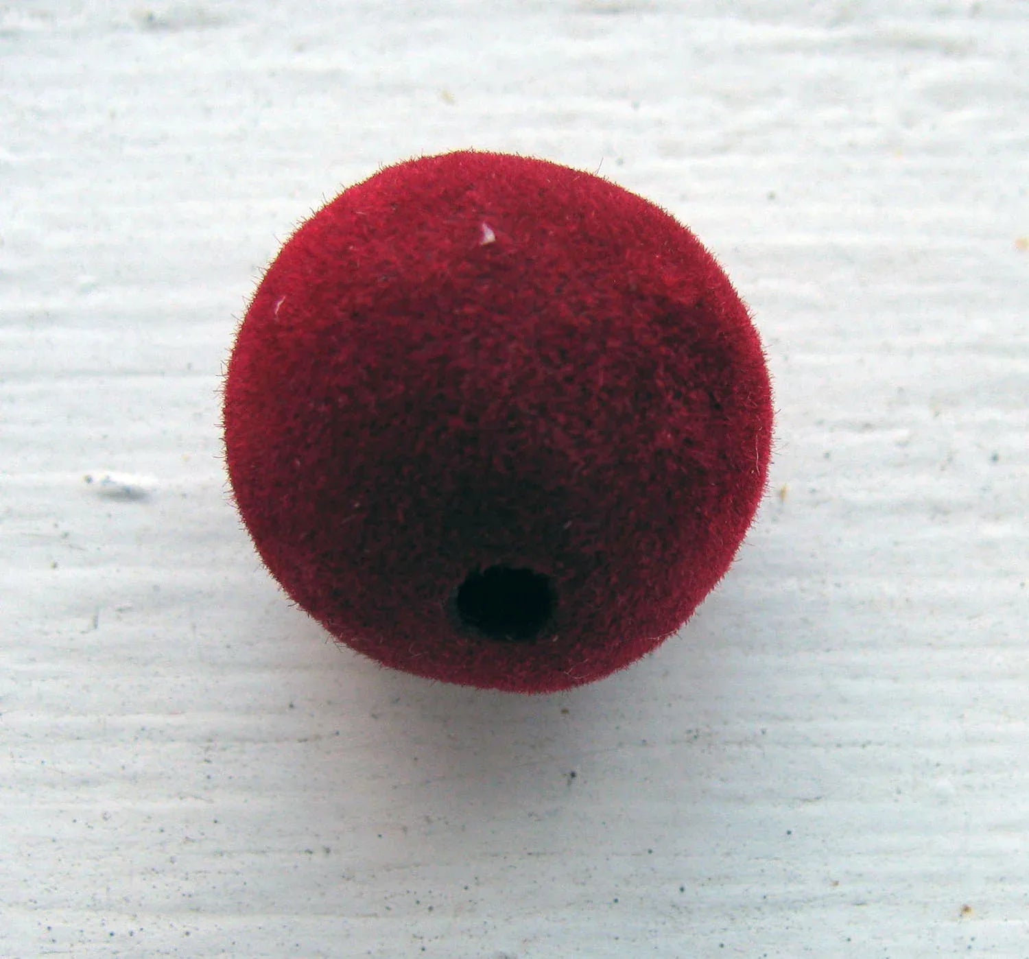 Sammetspärla - Röd 18mm 1 styck Hilmas Pyssel