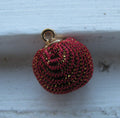 Hänge Boll - Glitter Röd 16mm 1 styck Grekisk Metall