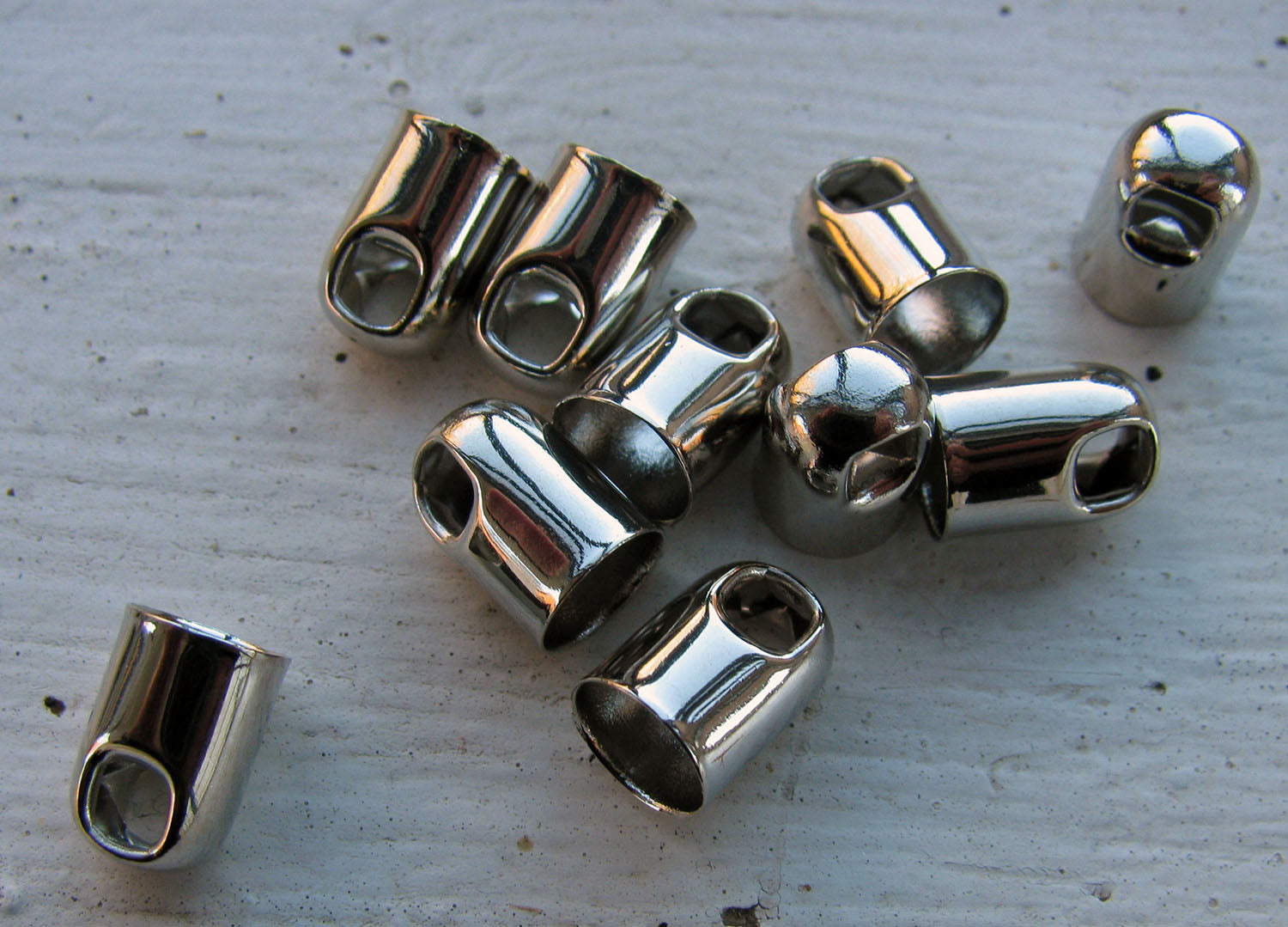 Ändfäste Silverfärgade - Runt hål, 5,2mm, 10-pack Grekisk Metall