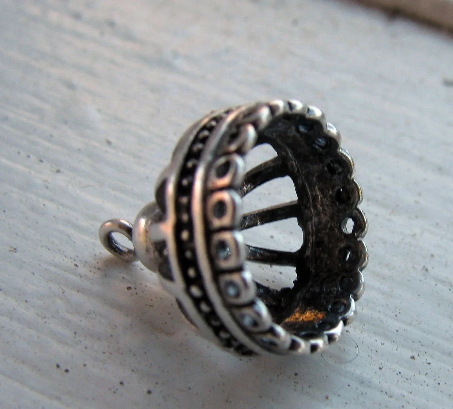 Ändfäste Antiksilverfärgade - Elegant 11mm Grekisk Metall