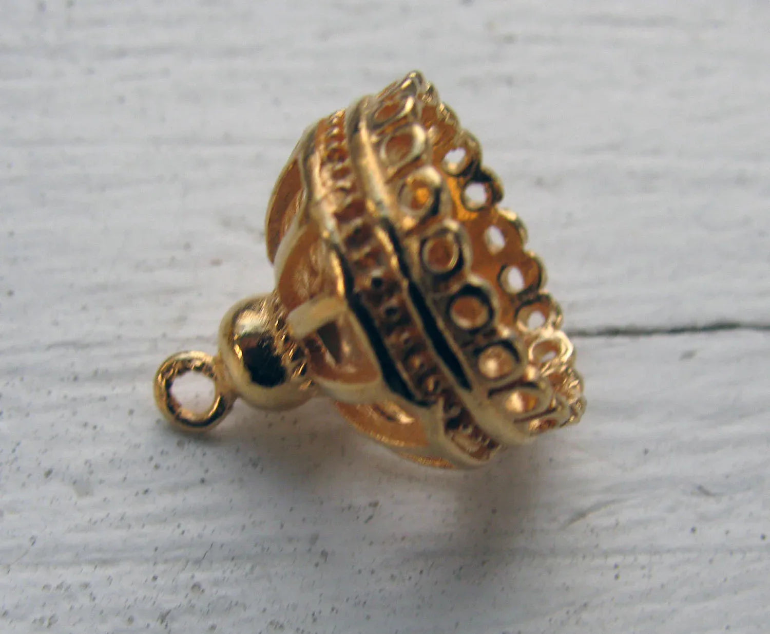 Ändfäste guldfärgade - Elegant, 11mm, 1 styck Grekisk Metall