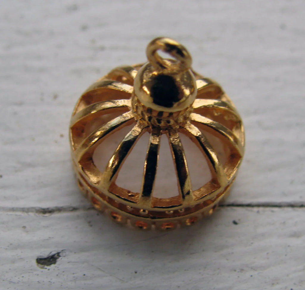 Ändfäste guldfärgade - Elegant, 11mm, 1 styck Grekisk Metall