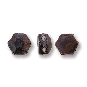 Honeycomb Jewel - Jet Iris Luster 6mm, 1 sträng Hilmas Pyssel