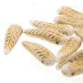 Bird Feather - White Gold 5x17mm, 1 Sträng Hilmas Pyssel