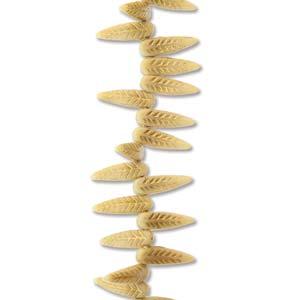 Bird Feather - Beige Gold 5x17mm 1 stäng Hilmas Pyssel