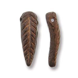 Bird Feather - Jet Bronze 5x17mm 1 sträng Hilmas Pyssel