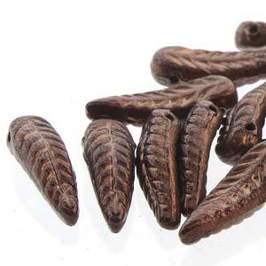 Bird Feather - Jet Bronze 5x17mm 1 sträng Hilmas Pyssel