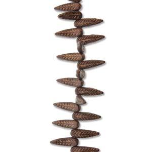 Bird Feather - Jet Bronze 5x17mm 1 sträng Hilmas Pyssel