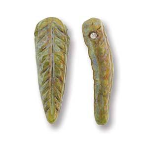 Bird Feather - Lemon Nebula 5x17mm 1 sträng Hilmas Pyssel