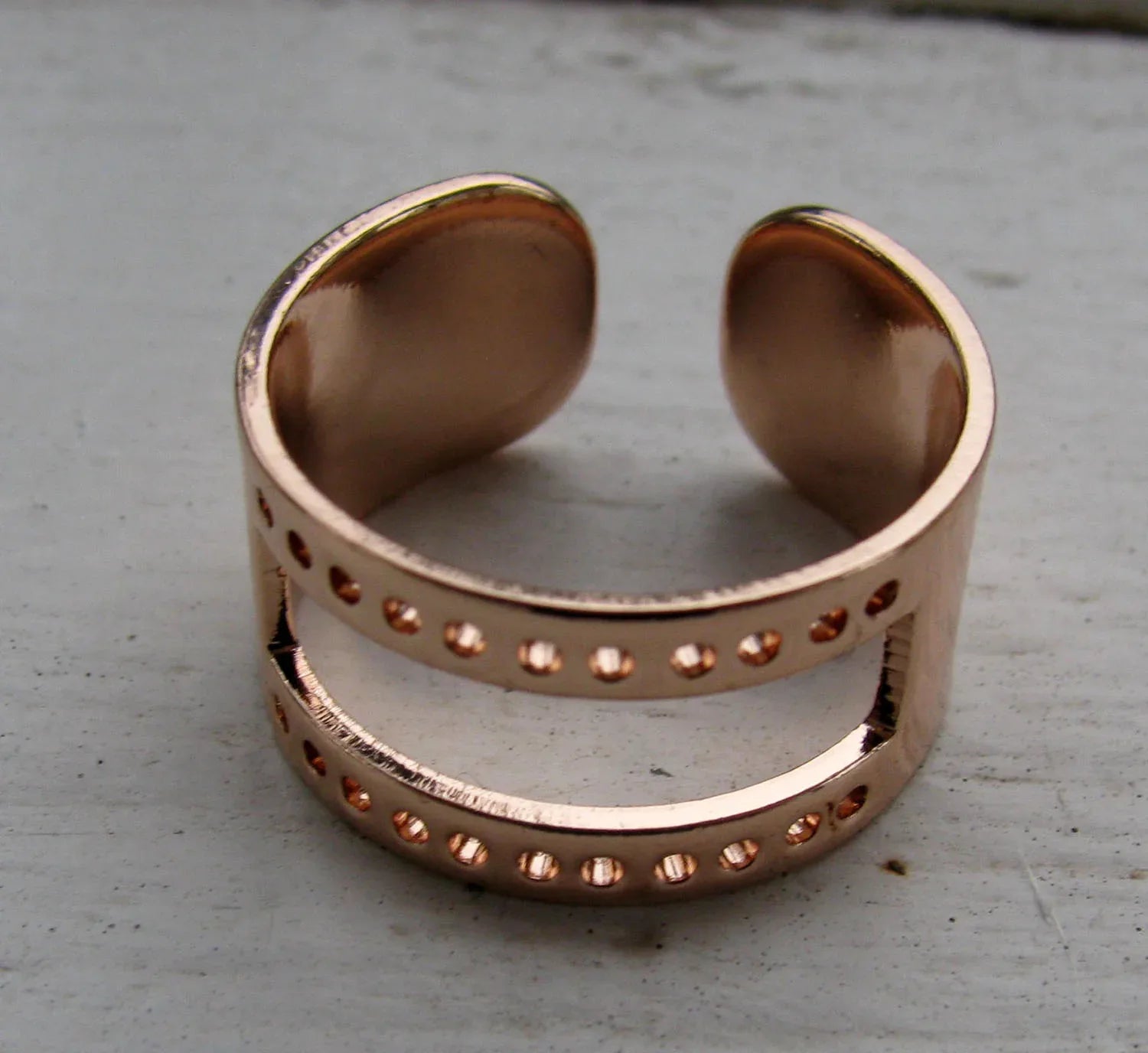 Ringstomme Roséguldfärgad - Med hål (Miuyki) 1 styck Grekisk Metall