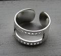 Ringstomme Ljustsilverfärgad - Med hål (Miuyki) 1 styck Grekisk Metall