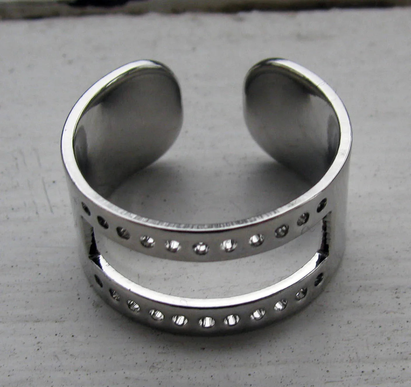 Ringstomme Silverfärgad - Med hål (Miuyki) 1 styck Grekisk Metall