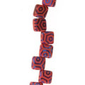 CzechMates Tile Beads - Red Laser Azuro Web, 1 sträng CzechMates