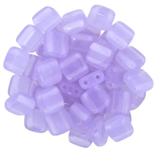 CzechMates Tile Beads - Milky Alexandrite, 25-pack CzechMates