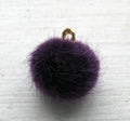 Hänge Boll - Fuskpäls Lila 15mm 1 styck Grekisk Metall