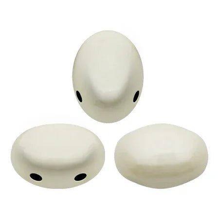 Samos® par Puca® - Opaque White Ceramic Look, 10 gram Les perles par Puca® - Paris