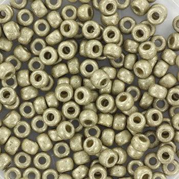 Miyuki Seed beads - Duracoat Galvanized Matte LT Smokey Pewter 8/0, 10 gram Hilmas Pyssel