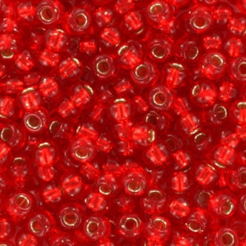 Miyuki Seed beads - Silverlined Flame Red 8/0, 10 gram Miyuki