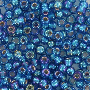 Miyuki Seed Beads - Silverlined Capri Blue AB 8/0, 10 gram Miyuki