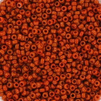 Miyuki Seed Beads - Duracoat Opaque Persimmon 15/0, 10 gram Miyuki