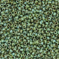 Miyuki Seed Beads - Opaque Picasso Turquoise Blue 15/0, 10 gram Miyuki