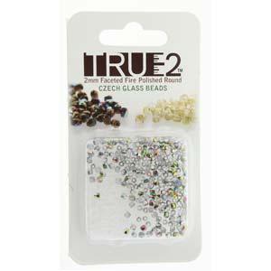 Tjeckiska Firepolish - Crystal Vitrail, True 2 mm, 2 gram Hilmas Pyssel