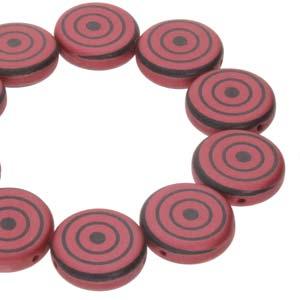 Coin 2-hole - Jet Red Laser Target 14mm 1 sträng Hilmas Pyssel