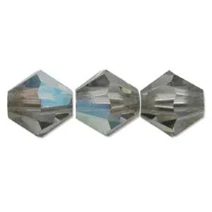 Swarovski crystals Bicone (5328) - Black Diamond AB 4mm, 10-Pack - Hilmas Pyssel