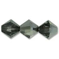 Swarovski crystals Bicone (5328) - Crystal Silver Night 4mm, 10-pack Swarovski