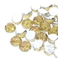 Baroque Cabochon - Backlit Citrine/Pink 7mm 2-håls 10-pack Hilmas Pyssel