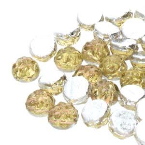 Baroque Cabochon - Backlit Citrine/Pink 7mm 2-håls 10-pack Hilmas Pyssel