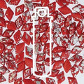 Matubo Gemduo - Red Silver Splash 8x5mm, 10 gram Matubo