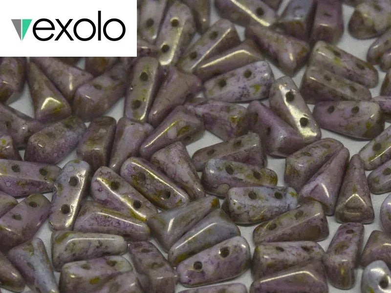 Vexolo® - Alabaster Lila Gold Luster 5x8mm, 20-pack Hilmas Pyssel