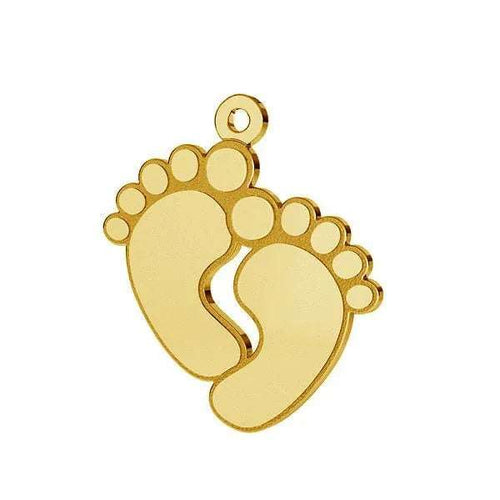 Berlock 925 Silver 24K Gold plated - Babyfötter 1 styck Hilmas Pyssel