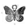Berlock 925 Silver Svart Rhodium - Fjäril 1 styck Hilmas Pyssel