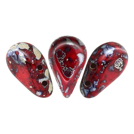 Amos® par Puca® - Opaque Coral Red Picasso, 10 gram Les perles par Puca® - Paris