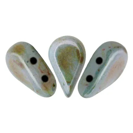 Amos® par Puca® - Opaque Mix Blue Green Ceramic Look, 10 gram Les perles par Puca® - Paris