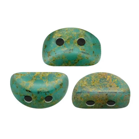 Kos® Par Puca® - Opaque Green Turquoise Bronze, 10 gram Les perles par Puca® - Paris