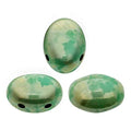 Samos® par Puca® - Opaque Green Turquoise Picasso, 10 gram Les perles par Puca® - Paris