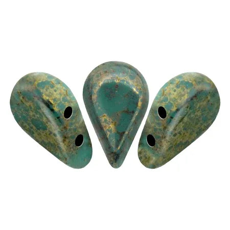 Amos® par Puca® - Opaque Green Turquoise Bronze, 10 gram Les perles par Puca® - Paris