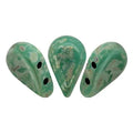 Amos® par Puca® - Opaque Green Turquoise Picasso, 10 gram Les perles par Puca® - Paris