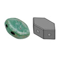 Paros® Par Puca® - Opaque Green Turquoise Picasso, 10 gram Les perles par Puca® - Paris