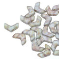 Chevron Duo - Crystal Matte Lazure Blue 10x4mm, 1 sträng Hilmas Pyssel