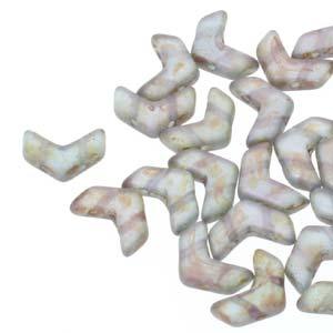 Chevron Duo - Crystal Matte Lazure Blue 10x4mm, 1 sträng Hilmas Pyssel