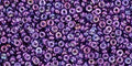 TOHO Demi Round - Gold Lustered Dark Amethyst 11/0, 5 gram TOHO