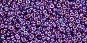 TOHO Demi Round - Gold Lustered Dark Amethyst 11/0, 5 gram TOHO