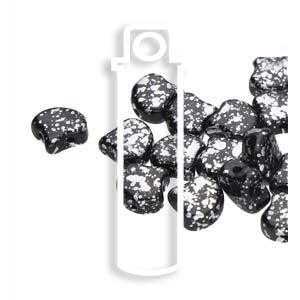 Ginko Duo - Jet Silver Splash 7,5mm, 22 gram Matubo