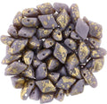Matubo Gemduo - Gold Splash Opaque Amethyst 8x5mm, 10 gram Matubo