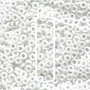 Miyuki Spacer - Opaque White 3x1.3mm 8 gram Miyuki