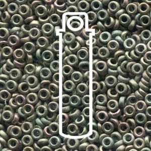 Miyuki Spacer - Metallic Khaki Iris 3x1.3mm Miyuki